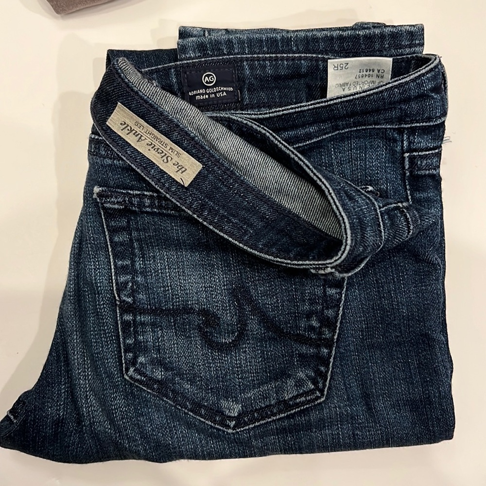 AG the Stevie ankle slim straight leg jeans size 25R